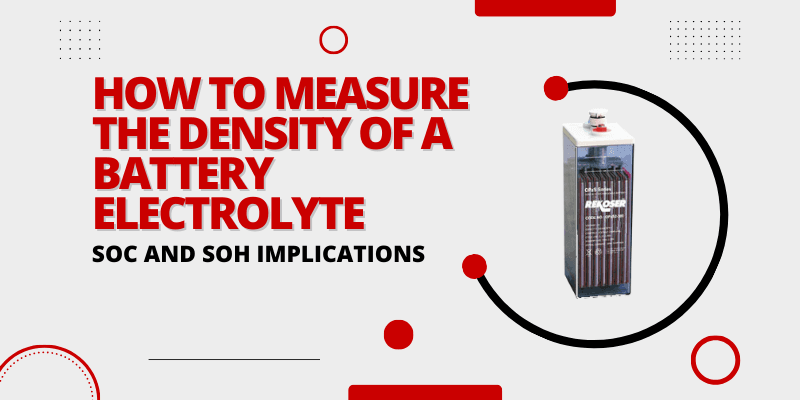 How to measure the density of a battery electrolyte