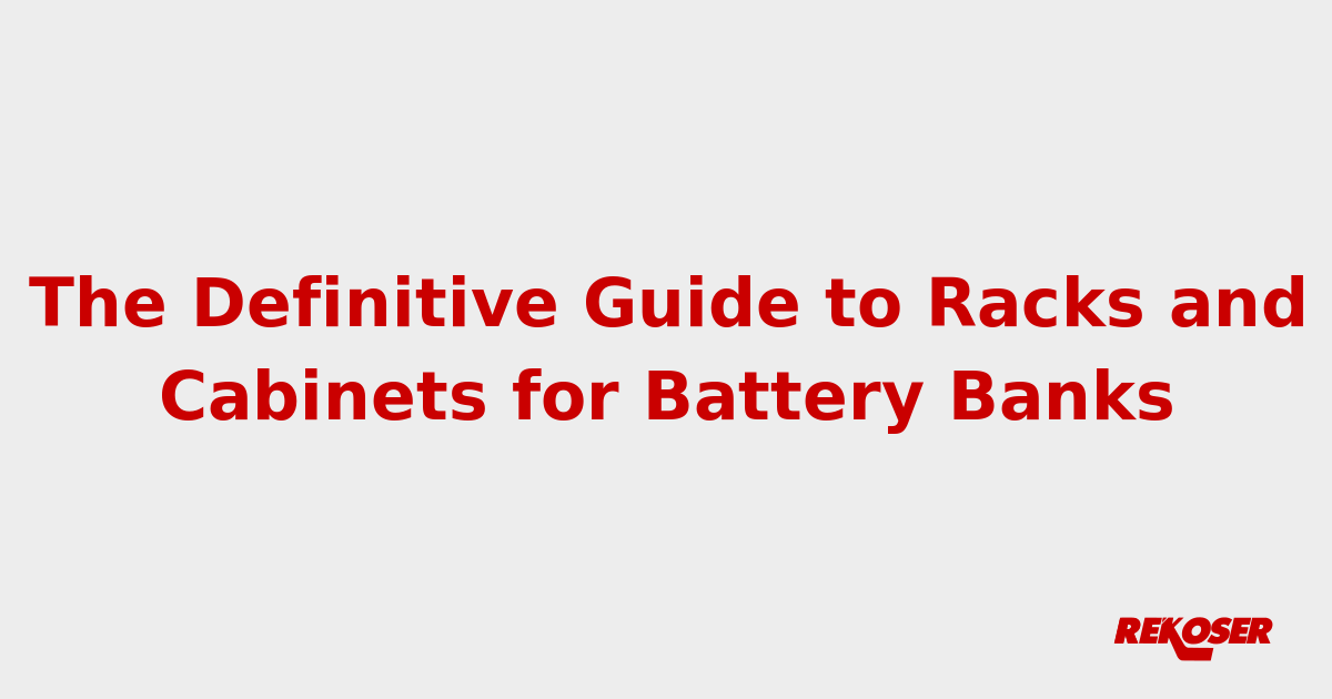 The Definitive Guide to Racks and Cabinets for Battery Banks