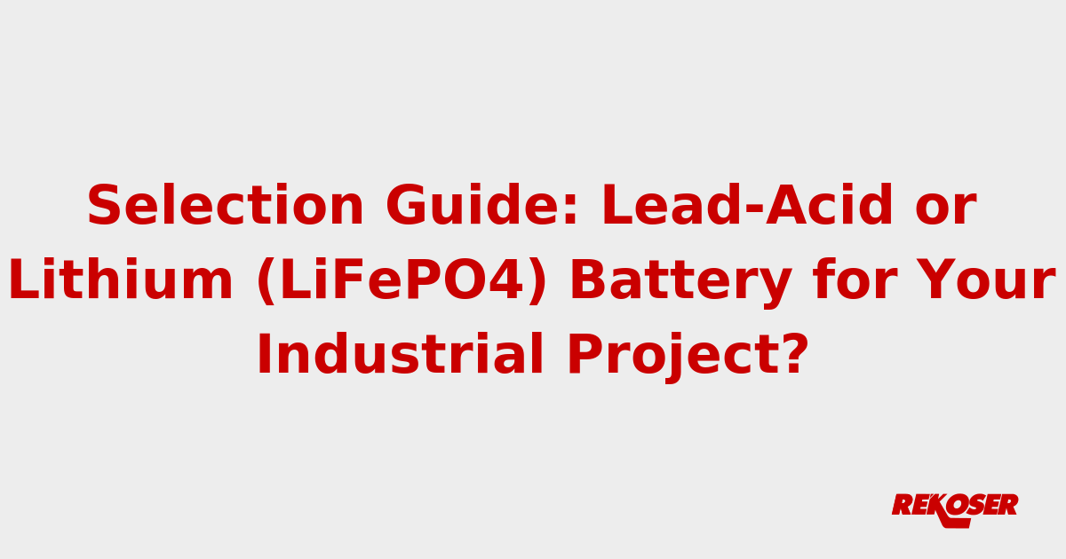 Selection Guide: Lead-Acid or Lithium (LiFePO4) Battery for Your Industrial Project?