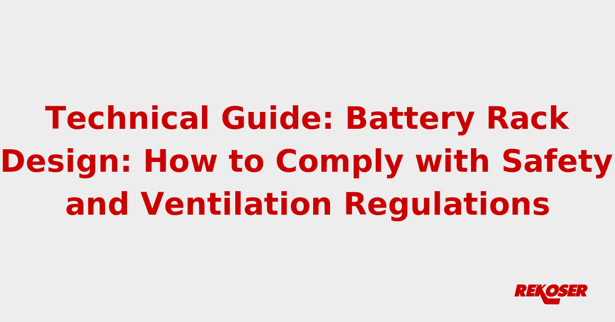 Technical Guide: Battery Rack Design: How to Comply with Safety and Ventilation Regulations