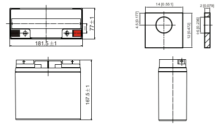 Dimensions (mm) RLS12-18