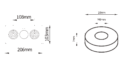 Dimensions (mm) ROS2-100