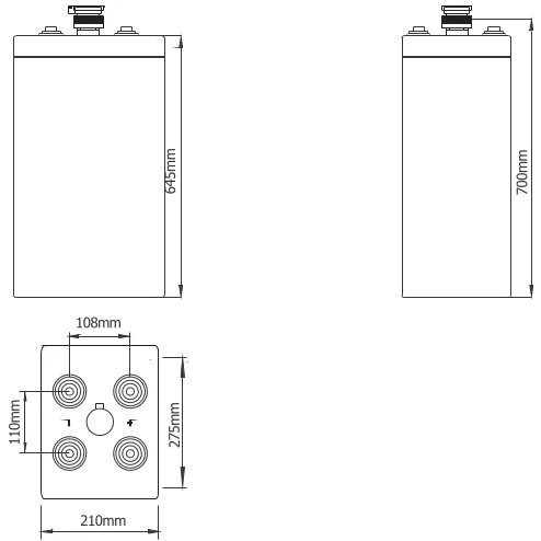 Dimensions (mm) ROS2-1200