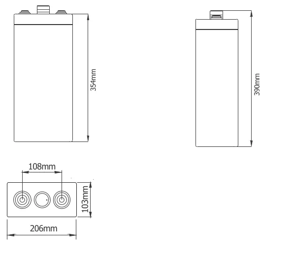 Dimensiones (mm) ROV2-100