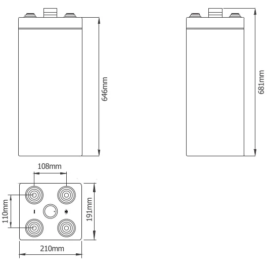 Dimensiones (mm) ROV2-800